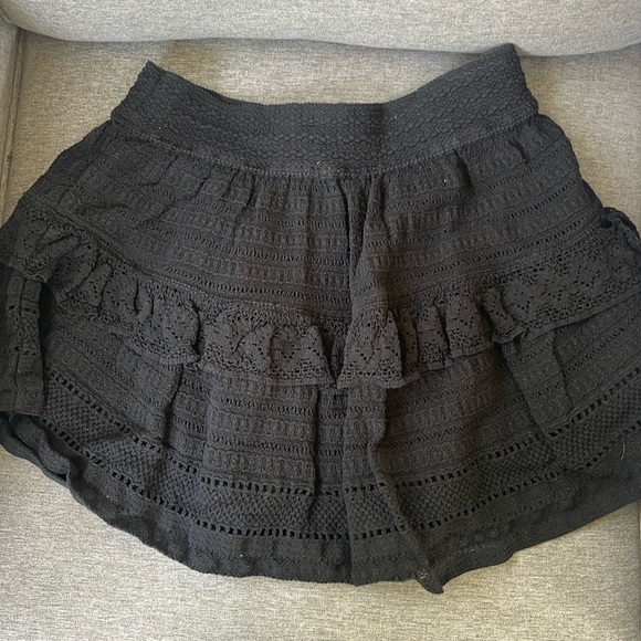 aerie Dresses & Skirts - AERIE Black Lace Mini Skirt medium